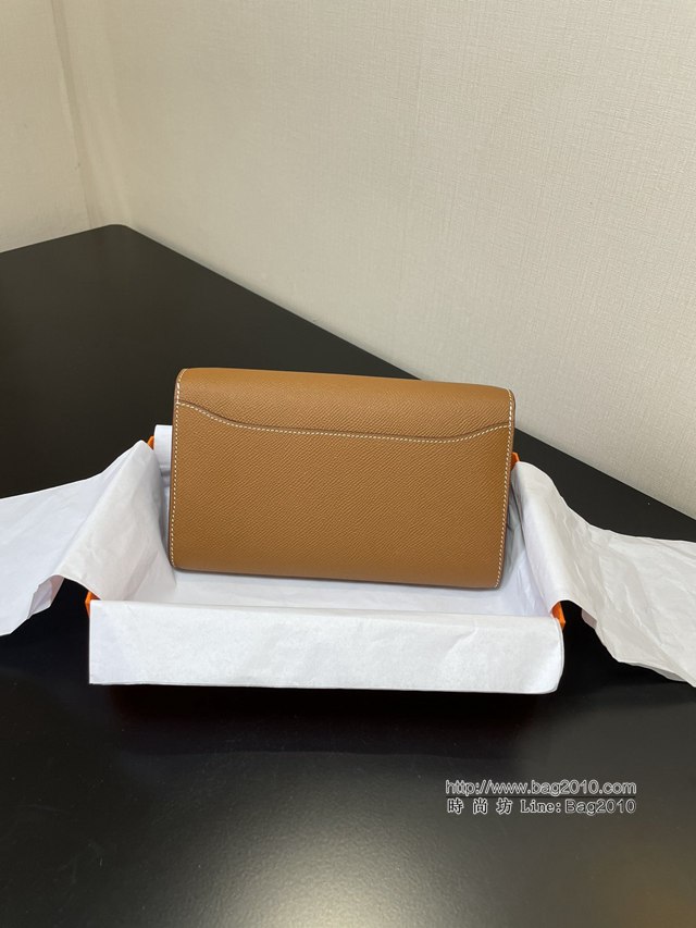 Hermes女士小挎包 愛馬仕Constance康康to go斜挎包 金棕金扣  tdh2308